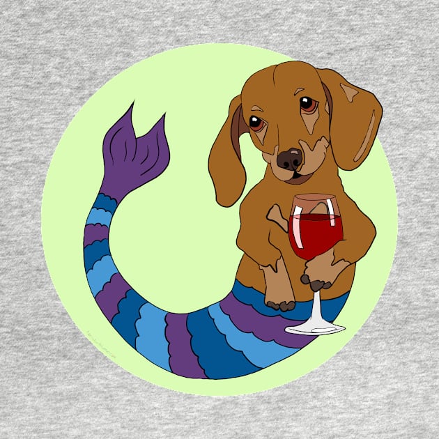 Carson the Doxie Mermutt by abrushwithhumor